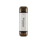 Transcend SSD portable ESD310S 1TB - Jusqu'à 1050 MB/s, Type-A/Type-C, PS4/PS5, Argent