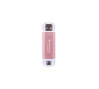 Transcend ESD310 2 To SSD Externe USB Type-A/Type-C 3.2 Gen 2 (3.1 Gen 2) 10 Gbit/s Aluminium Rose - 3D NAND, Chiffrement Matériel