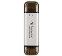 Transcend ESD310 - SSD - 2 To - externe (portable) - USB 3.2 Gen 2x1 (USB-C connecteur) - argent Argent, Argent G