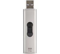 Transcend ESD320A - SSD - chiffré - 1 To - externe (portable) - USB 3.2 Gen 2x1 - AES 256 bits - gris doux Gris doux, Argent G