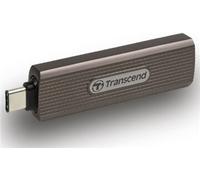 Transcend ESD330C, 2 To, USB type C, 1050 Mo/s, 10 Gbit/s, protection par mot de passe, marron, gris