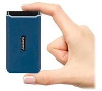 Transcend ESD350C - SSD - 250 Go - externe (portable) - M.2 - USB 3.1 Gen 2 - bleu marine Bleu, Bleu marine G