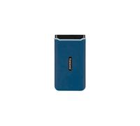 Transcend ESD370C 250Go SSD Portable USB Type-C 3.2 Gen 2, 1050 Mo/s Lecture, 950 Mo/s Écriture, Boîtier Aluminium Résistant aux Chocs Bleu