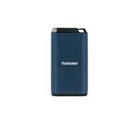 Transcend ESD410C - SSD - chiffré - 2 To - externe (portable) - USB (USB-C connecteur) - AES 256 bits - bleu foncé