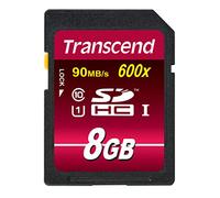 Transcend TS8GSDHC10U1 mémoire flash 8 Go SDHC MLC Classe 10