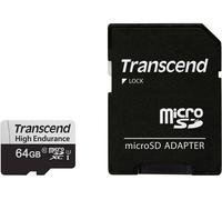Transcend High Endurance 350V Carte microSDXC 64 GB Class 10, UHS-I avec adaptateur SD
