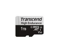 Transcend High Endurance USD350V - Carte mémoire flash (adaptateur SD inclus(e)) - 1 To - Video Class V30 / UHS-I U3 / Class10 - microSDXC UHS-I U3