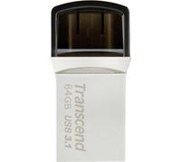 Transcend TS64GJF890S Clé USB 3.1 - 64 Go JetFlash Argent