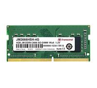 Transcend 4Go JM DDR4 2666 SO-DIMM 1Rx8 512Mx8 CL19 1.2V (1 x 4GB, 2666 MHz, RAM DDR4, SO-DIMM), Mémoire vive