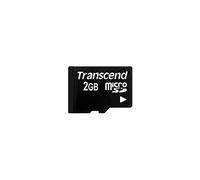 Transcend MicroSD 2Go TS2GUSD NAND Flash MLC - Lecture 20MB/s, Ecriture 13MB/s - Tension 2.7-3.6V, Température -25°C à 85°C avec adaptateur SD