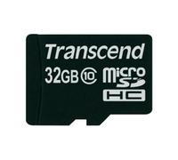 Transcend MicroSDHC 32Go Classe 10 UHS-I, 90Mo/s lecture, Mémoire Flash NAND, Tension 2.7-3.6V, Température -25°C à 85°C, Référence TS32GUSDC10