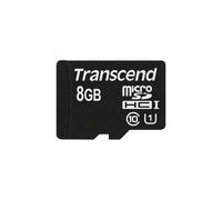 Transcend MicroSDHC 8GB Classe 10 UHS-I U1 MLC, Vitesse 90MB/s, 2.7-3.6V, Température -25°C à 85°C, Dimensions 11x15x1mm TS8GUSDCU1