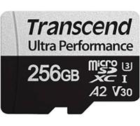 Transcend 340S - Carte mémoire flash - 256 Go - A2 / Video Class V30 / UHS-I U3 / Class10 - microSDXC G