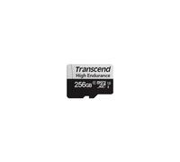 Transcend Carte mémoire microSDXC 350V 256 Go UHS-I U3 Class 10 (adaptateur SD inclus)