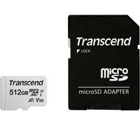 Transcend 300S - Carte mémoire flash (adaptateur inclus(e)) - 512 Go - A1 / Video Class V30 / UHS-I U3 / Class10 - microSDXC G