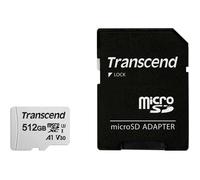 Transcend Premium 300S Carte microSDXC 512 GB Class 10, UHS-I, UHS-Class 3, v30 Video Speed Class, A1 Application Perfo
