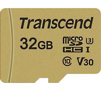 Transcend Premium 500S Carte microSDHC 32 GB Class 10, UHS-I, UHS-Class 3, v30 Video Speed Class avec adaptateur SD