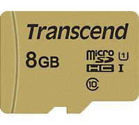 Transcend Premium 500S Carte microSDHC 8 GB Class 10, UHS-I, UHS-Class 1 avec adaptateur SD