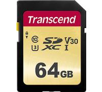 Transcend Premium 500S Carte SDXC 64 GB Class 10, UHS-I, UHS-Class 3, v30 Video Speed Class
