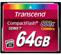 Transcend Premium 800x Carte Compact-Flash 64 GB
