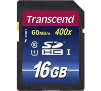 Transcend Premium - Carte mémoire flash - 16 Go - UHS Class 1 / Class10 - 400x - SDHC UHS-I G