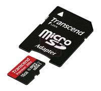 Transcend Premium - Carte mémoire flash (adaptateur microSDHC - SD inclus(e)) - 16 Go - UHS-I U1 / Class10 - microSDHC UHS-I