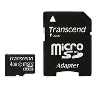 Transcend Premium - Carte mémoire flash (adaptateur MicroSDHC - SD inclus(e)) - 4 Go - Class 10 - 133x - Micro SDHC