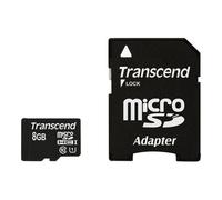 Carte microSDHC Transcend Premium 8 GB Class 10, UHS-I avec adaptateur SD