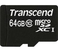 Carte microSDXC Transcend Premium 64 GB Class 10, UHS-I avec adaptateur SD