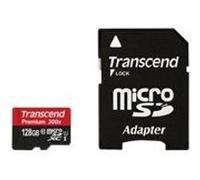 Transcend Premium - Carte mémoire flash (adaptateur microSDXC vers SD inclus(e)) - 128 Go - UHS Class 1 / Class10 - 300x - microSDXC G