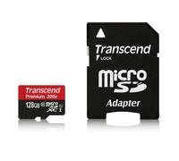 Transcend Carte mémoire microSDXC Premium 128 Go UHS Class 1/Class10 300x avec adaptateur SD