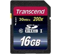 Transcend Carte SDHC TS16GSDHC10 16 Go Classe 10 UHS-I Lecture 30 Mo/s NAND ECC