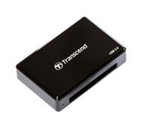 Transcend RDF2 Lecteur de cartes USB 3.1 Gen, idéal pour vidéo haute résolution, transfert d'images brutes et post-production, Noir - TS-RDF2