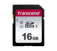 Transcend SDC300S Carte mémoire SDHC 16GB UHS-I, C10, U3, V30, 4K, Full HD, jusqu'à 95/40 MB/s (Idéal pour appareils photo numériques) avec emballage Frustration Free - TS16GSDC300S-E