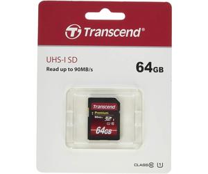 Transcend - SDXC Premium 64 Go UHS-I (Class 10 - 60MB/s)