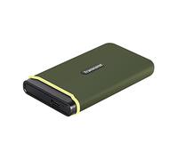Transcend SSD Portable ESD380C 500GB - USB 3.2 Gen 2x2 (20Gbps) Type-C SSD Externe, Boîtier résistant aux Chocs en Aluminium, pour Montage vidéo 4K/PC/Mac, Garantie limitée 5 Ans - TS500GESD380C