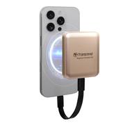 Transcend SSD Portable ESD420G 1To (Compatible iPhone MagSafe) 20 Gbit/s, jusqu'à 2 000 Mo/s, 4K, doré - TS1TESD420G
