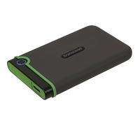 Transcend StoreJet 25M3 2To Disque Dur Externe Portable USB 3.1, HDD Antichoc, Compact, Sauvegarde Rapide Gris