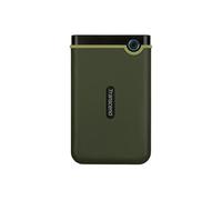 Transcend StoreJet 25M3G - Disque Dur Externe 2To 2.5" USB 3.2 Gen 1 (3.1 Gen 1) Micro-USB B, Châssis Silicone Vert, AES 256-bit