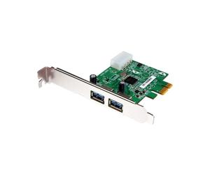 Transcend TS-PDU3 : Carte PCI-E USB 3.2 Gen 1 (3.1 Gen 1) 2 Ports Type A, 5Gbps, 69x80mm, pour PC (Windows 7, Vista, XP), Certifications CE, FCC, BSMI