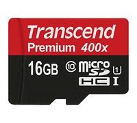TS16GUSDCU1 - Carte mémoire MicroSDHC 16 Go, Transcend classe 10 UHS-I.