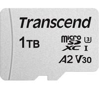 Transcend TS1TUSD300S-A Carte microSD au détail 1 TB UHS-I, Class 10, v30 Video Speed Class, A1 Application Performance Class, A2 Application Performance Class