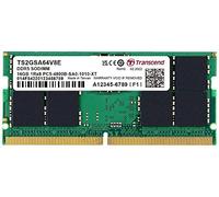 Transcend SO DDR5 PC 4800 CL40 TSModul, TS2GSA64V8E (1 x 16GB, 4800 MHz, RAM DDR5, SO-DIMM), Mémoire vive, Vert