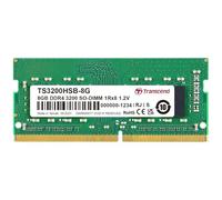 Transcend Mémoire DDR4 So-DIMM TS3200HSB-8G 8 Go 3200 MHz CL22 260 broches Non-ECC