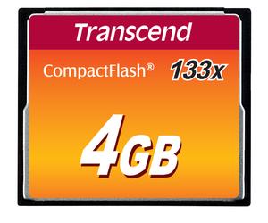 Transcend TS4GCF133 mémoire flash 4 Go CompactFlash MLC