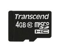 Transcend TS4GUSDC10 mémoire flash 4 Go MicroSDHC NAND Classe 10