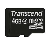 TS4GUSDC4 - Carte mémoire MicroSDHC 4 Go, Transcend Classe 4
