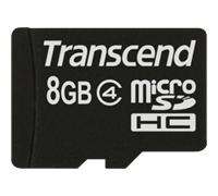 Transcend Carte mémoire flash micro SDHC 8 Go Classe 4