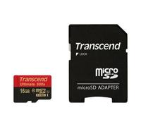 Transcend Carte microSDHC Ultimate (600x) 16 Go Classe 10 UHS-I avec adaptateur SD
