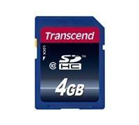 Transcend Carte mémoire SDHC TS4GSDHC10 4 Go Classe 10 30 Mo/s